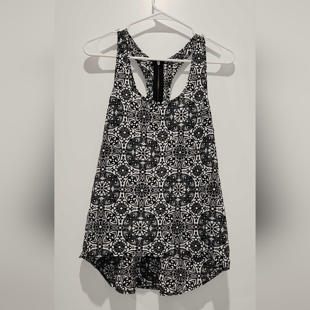 Ambiance Black and White Floral Top